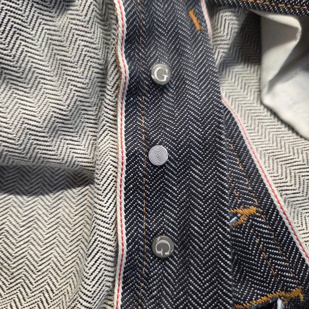 Gustin Mens 38x30 Button Fly 562 Herringbone Jeans - Picture 11 of 16